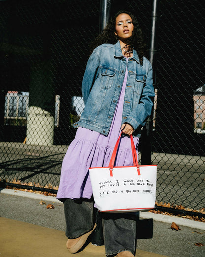 KEITH HARING THE BIG BLUE PURSE ART TOTE