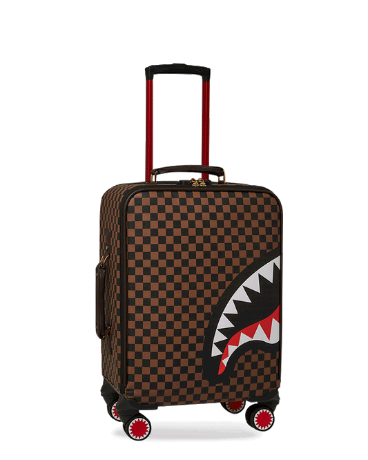 EXTERIOR GOLD ZIP POCKET SHARKS IN PARIS JETSETTER CARRY-ON LUGGAGE