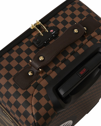 EXTERIOR GOLD ZIP POCKET SHARKS IN PARIS JETSETTER CARRY-ON LUGGAGE