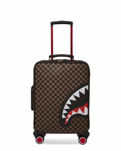 EXTERIOR GOLD ZIP POCKET SHARKS IN PARIS JETSETTER CARRY-ON LUGGAGE
