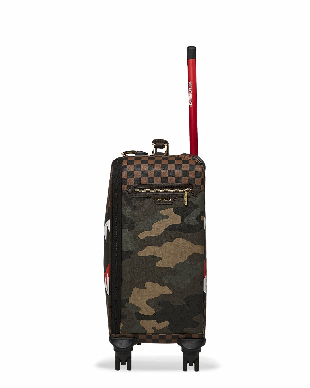 EXTERIOR GOLD ZIP POCKET SHARKS IN PARIS JETSETTER CARRY-ON LUGGAGE