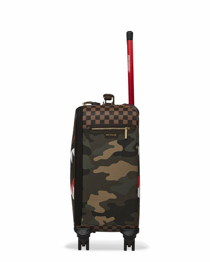 EXTERIOR GOLD ZIP POCKET SHARKS IN PARIS JETSETTER CARRY-ON LUGGAGE