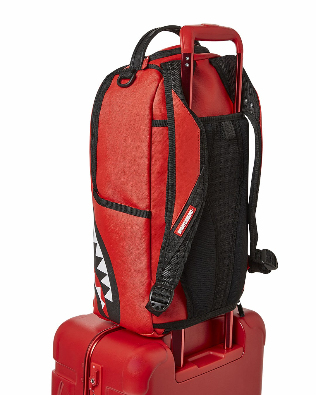 MOLDED SHARKITECTURE RED HARDSHELL CARRY-ON LUGGAGE