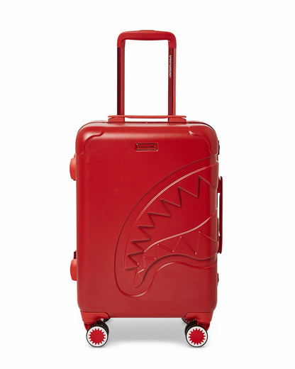 MOLDED SHARKITECTURE RED HARDSHELL CARRY-ON LUGGAGE