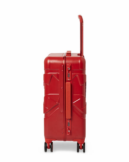 MOLDED SHARKITECTURE RED HARDSHELL CARRY-ON LUGGAGE