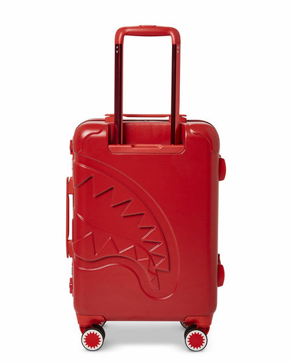 MOLDED SHARKITECTURE RED HARDSHELL CARRY-ON LUGGAGE
