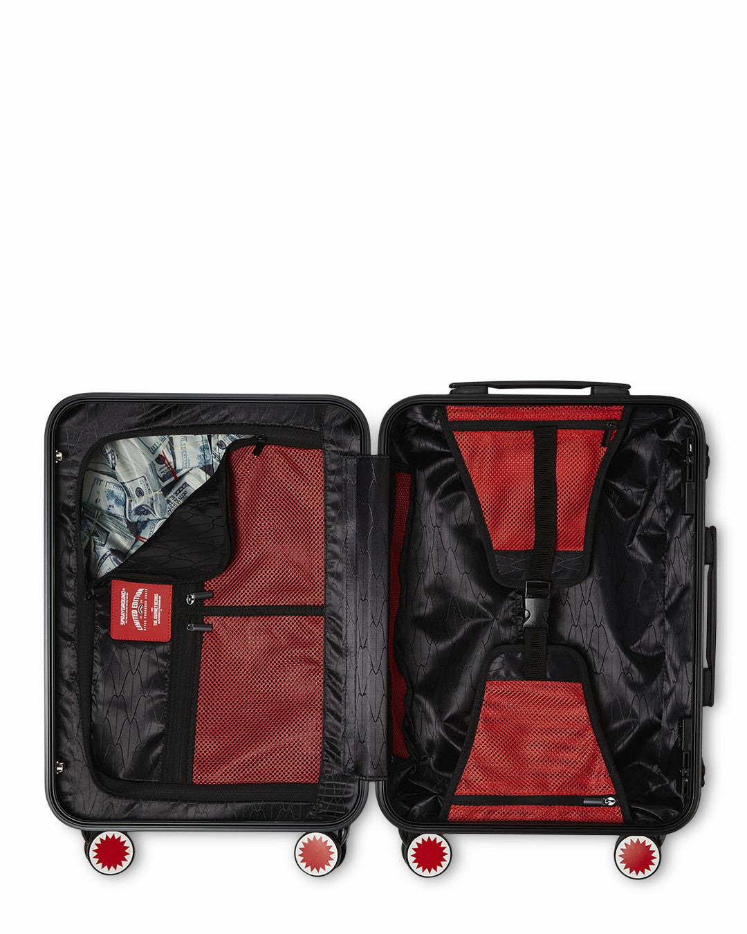 MOLDED SHARKITECTURE BLACK HARDSHELL CARRY-ON LUGGAGE
