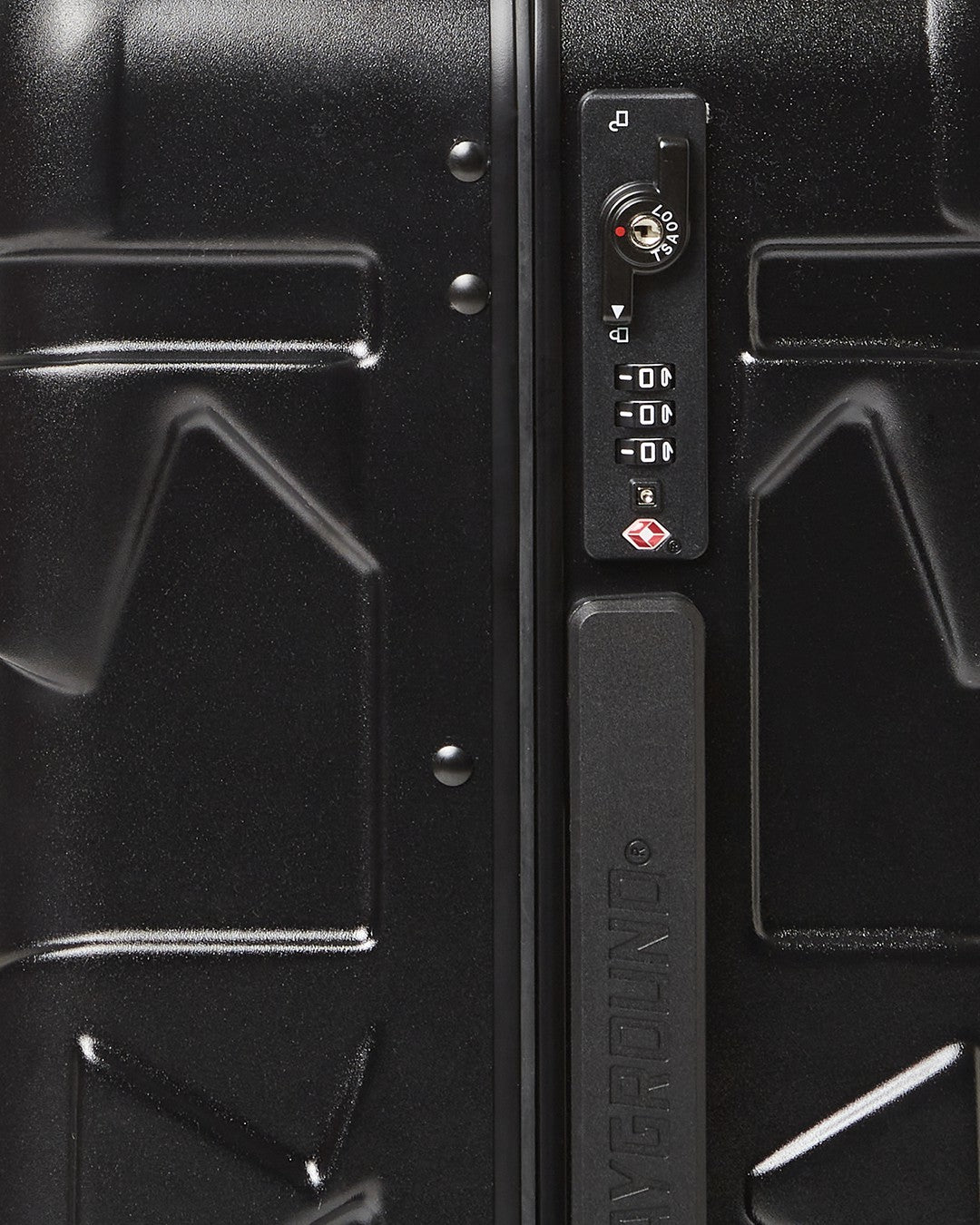MOLDED SHARKITECTURE BLACK HARDSHELL CARRY-ON LUGGAGE