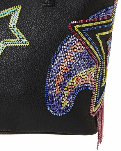 STAR RACER A.I.7 SANDFLOWER COLLAB BEADED TOTE