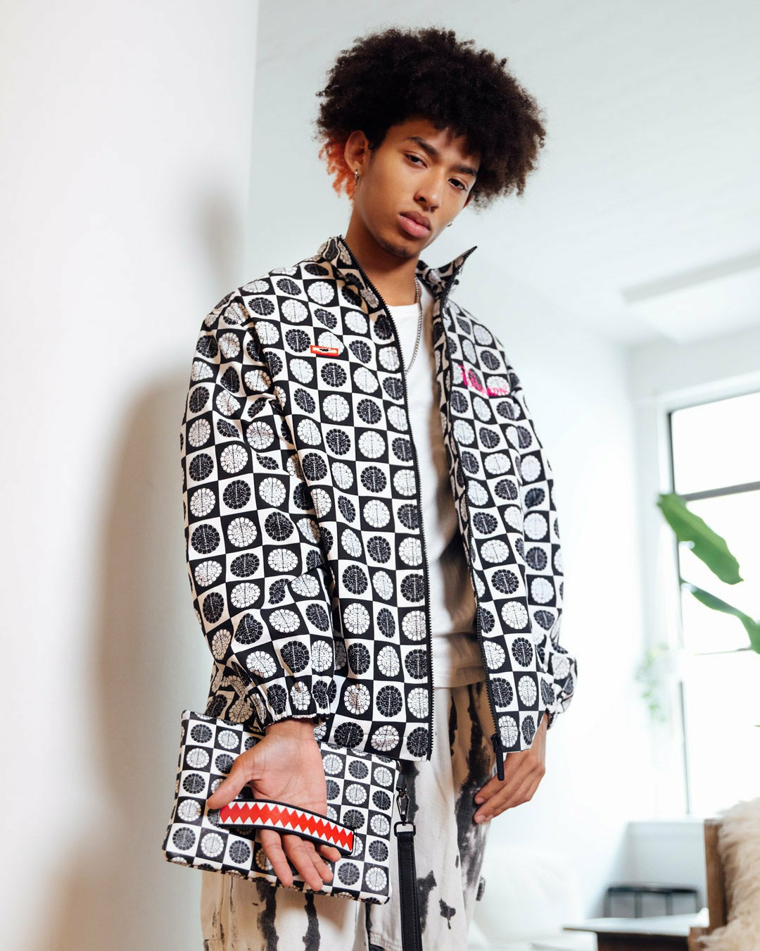 POODLE CHECK RON ENGLISH COLLAB POUCHETTE