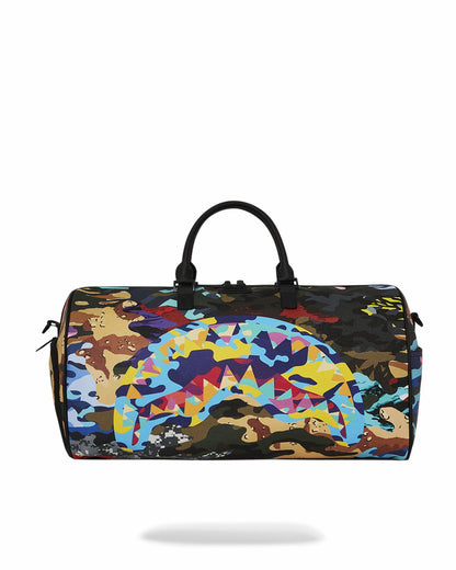 SLICED AND DICED CAMO DUFFLE