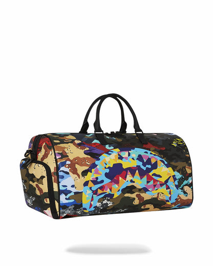 SLICED AND DICED CAMO DUFFLE