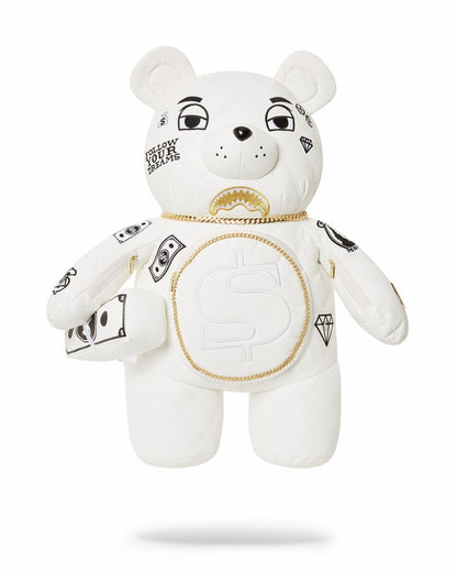 RIVIERA LE BLANC GOLD CHAIN MONEYBEAR TEDDYBEAR BACKPACK