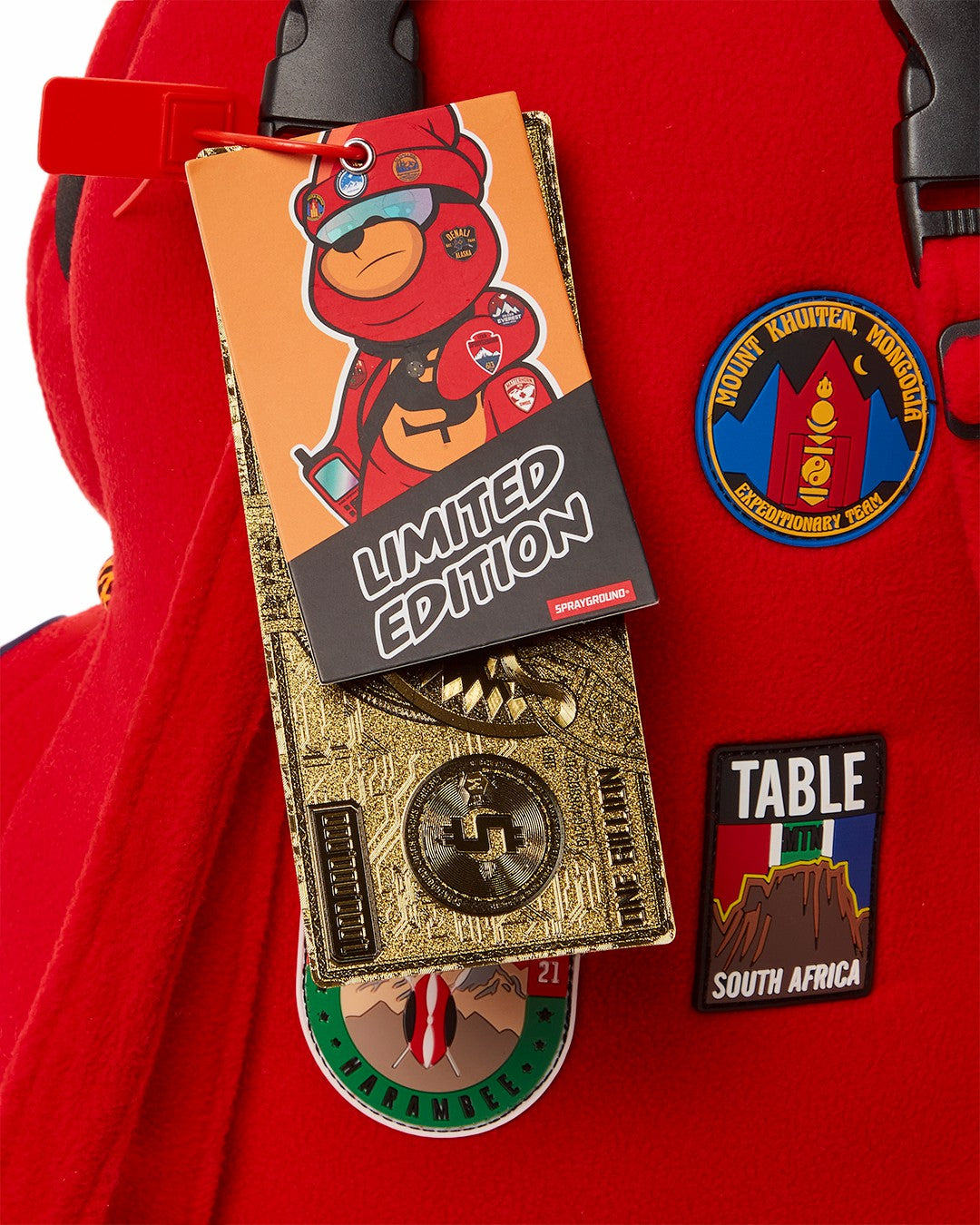 THE GLOBAL EXPEDITION MONEYBEAR TEDDYBEAR BACKPACK