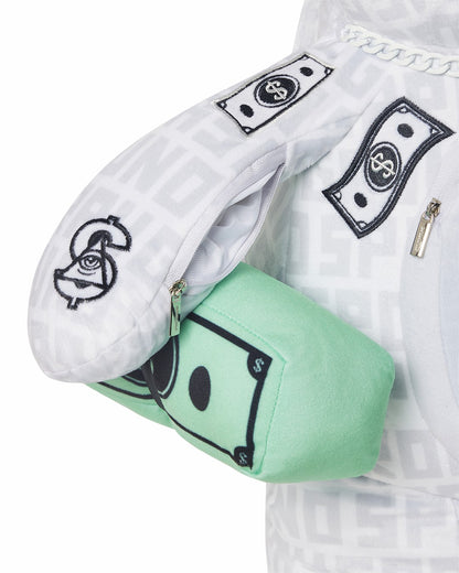SPLIT THE CHECK (PEARL) MONEYBEAR TEDDYBEAR BACKPACK