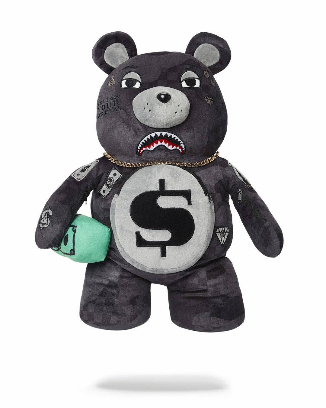 3AM NEVER SLEEP MONEYBEAR TEDDYBEAR BACKPACK