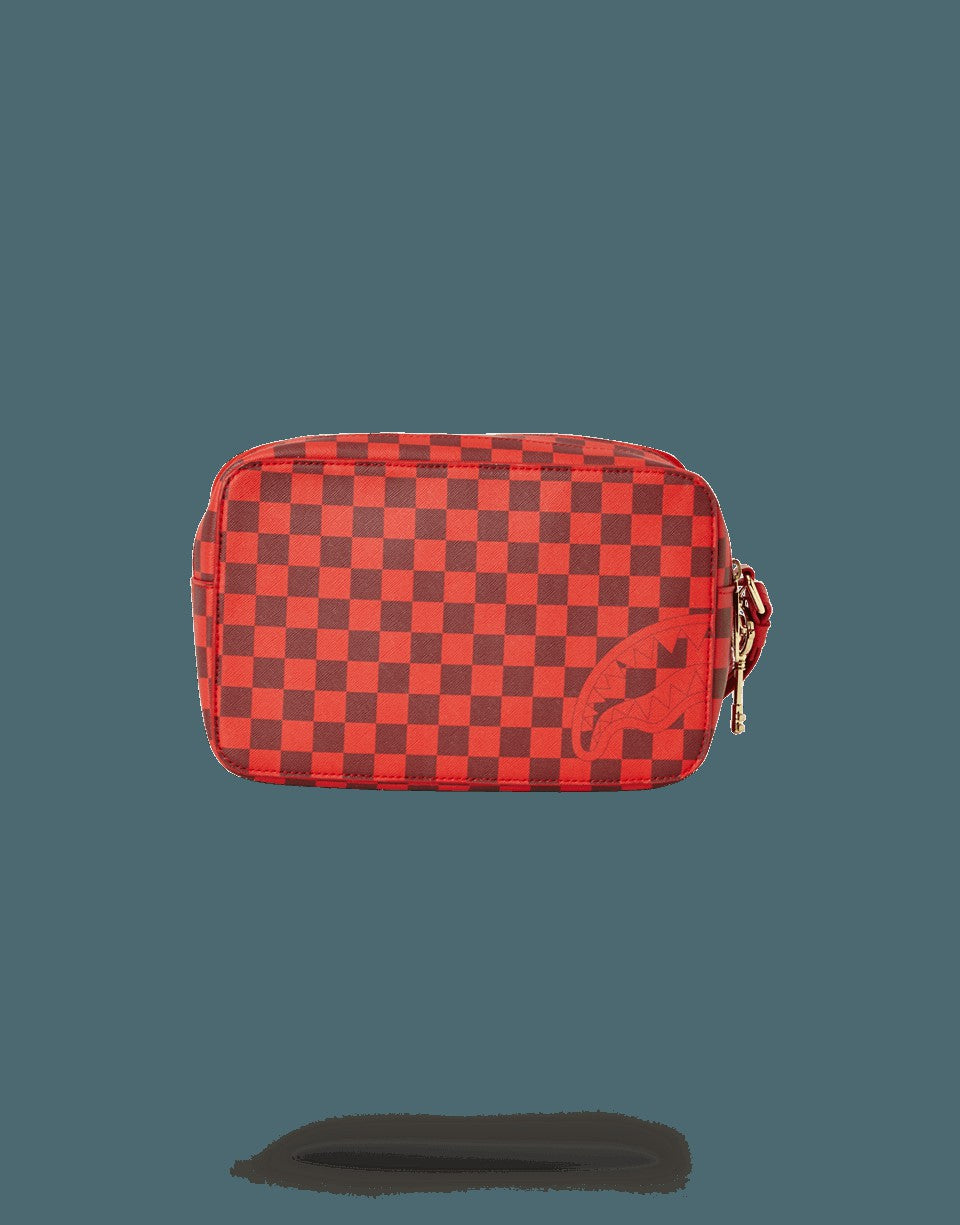 SHARKS IN PARIS RED TOILETRY AKA MONEY BAGS
