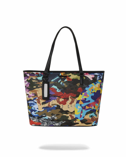 SLICED AND DICED CAMO TOTE