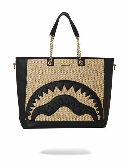 RAFFIA PALM TOTE