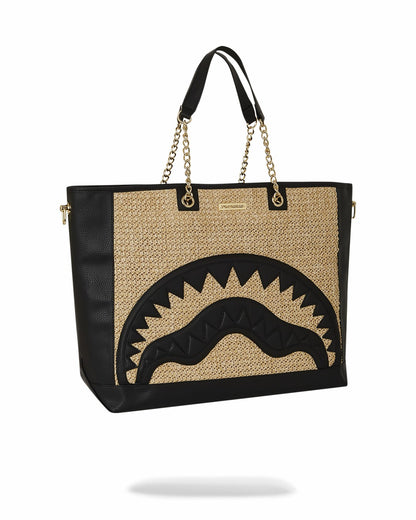 RAFFIA PALM TOTE