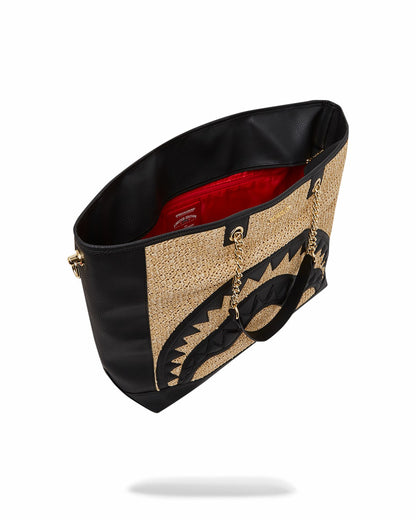RAFFIA PALM TOTE