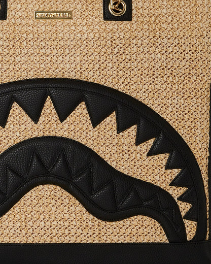 RAFFIA PALM TOTE