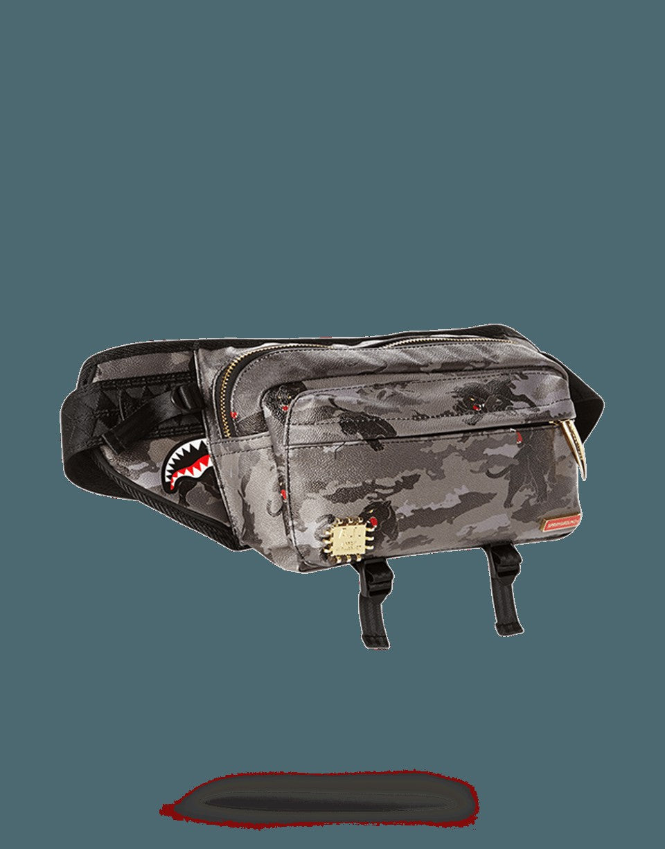 BLACK PANTHERA CAMO CROSSBODY