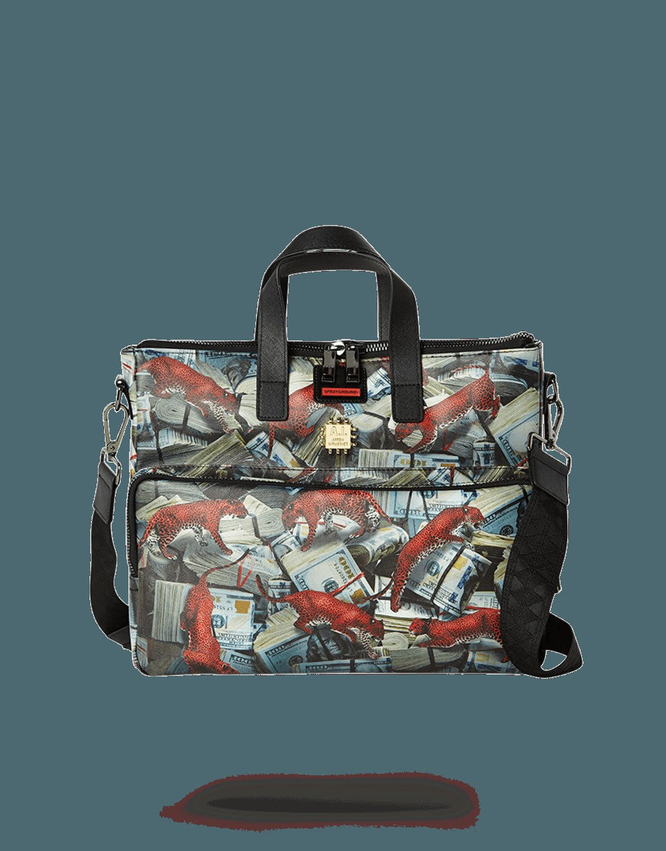 RED LEOPARD MONEY TRAVEL CASE