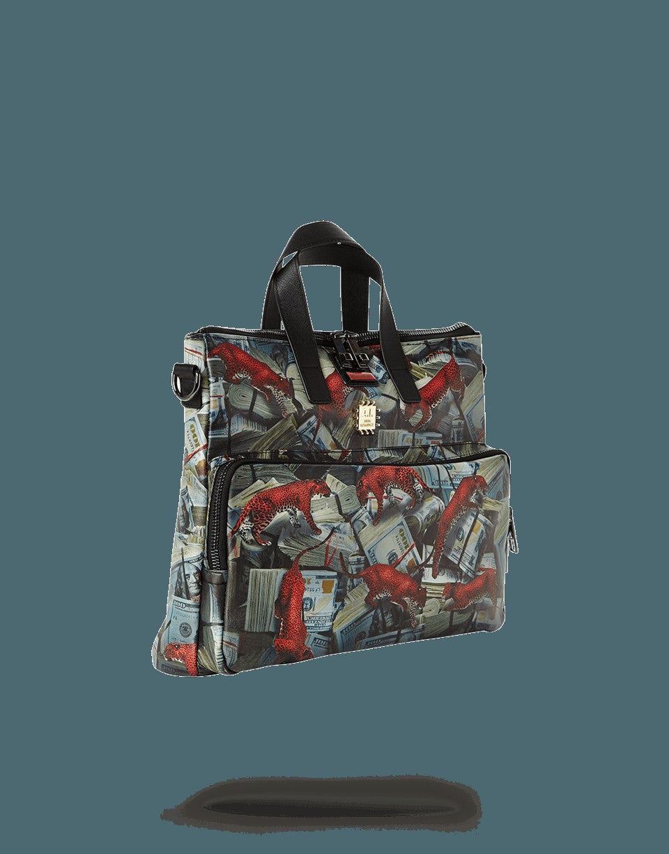 RED LEOPARD MONEY TRAVEL CASE