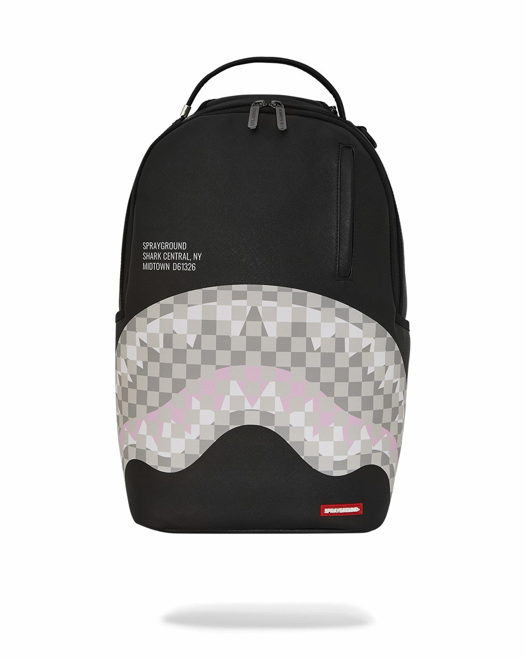 SHARK CENTRAL CREAM BLACK CHECK BACKPACK