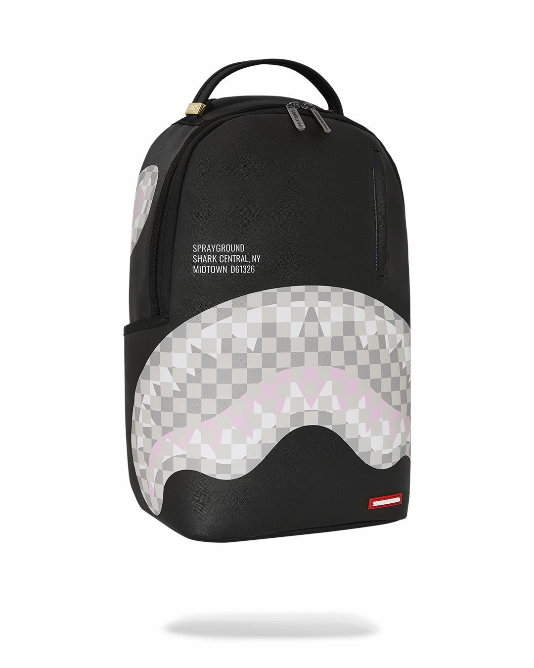SHARK CENTRAL CREAM BLACK CHECK BACKPACK