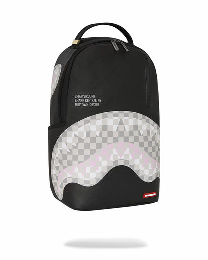 SHARK CENTRAL CREAM BLACK CHECK BACKPACK