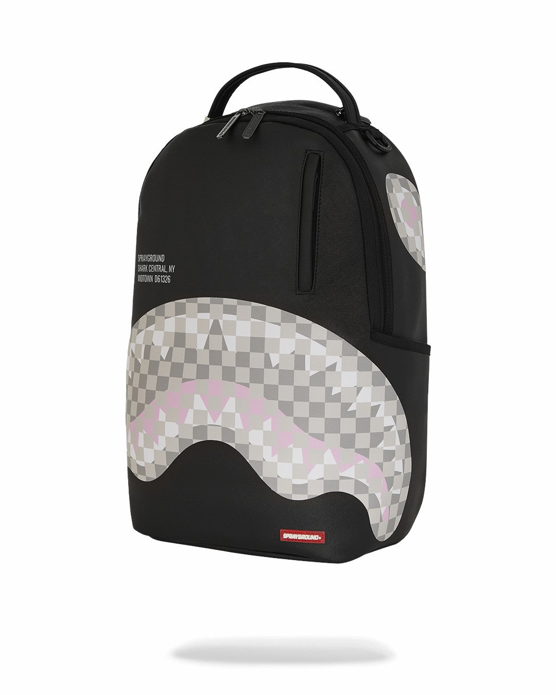 SHARK CENTRAL CREAM BLACK CHECK BACKPACK