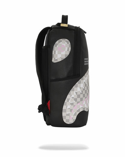 SHARK CENTRAL CREAM BLACK CHECK BACKPACK