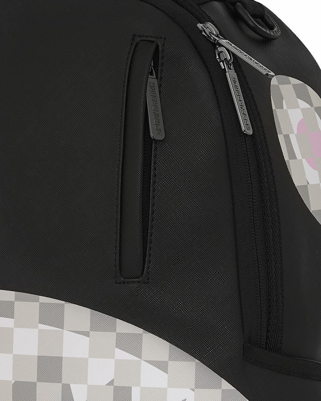 SHARK CENTRAL CREAM BLACK CHECK BACKPACK
