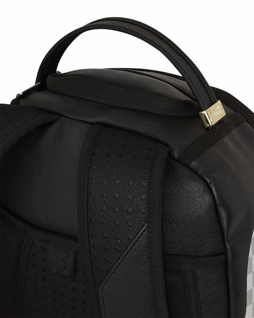 SHARK CENTRAL CREAM BLACK CHECK BACKPACK