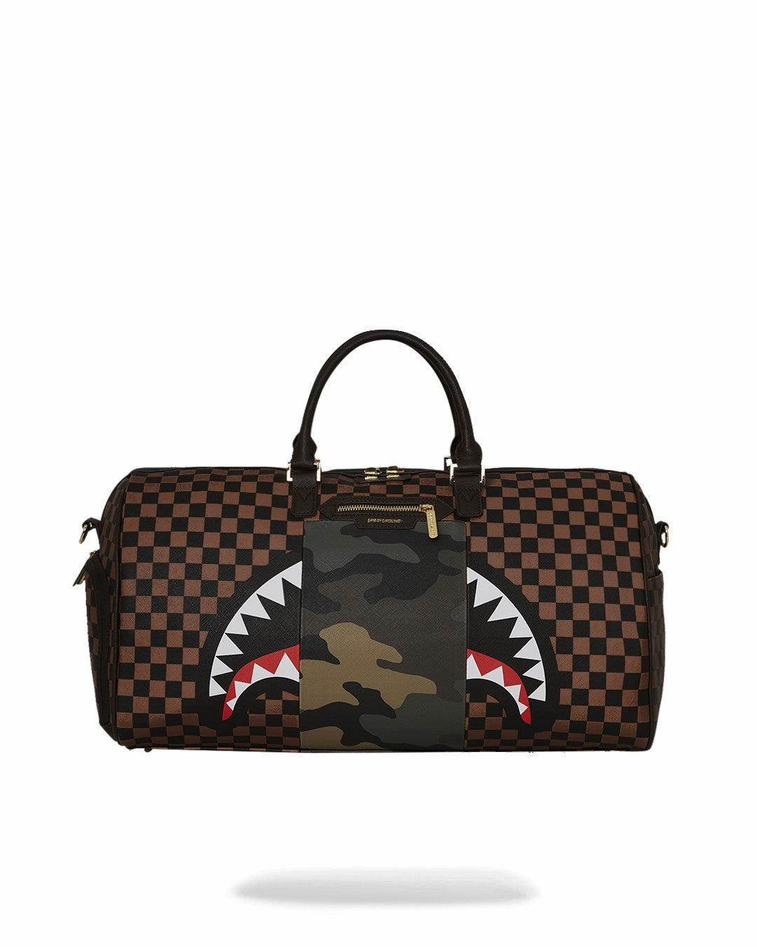 EXTERIOR GOLD ZIP POCKET SHARKS IN PARIS DUFFLE