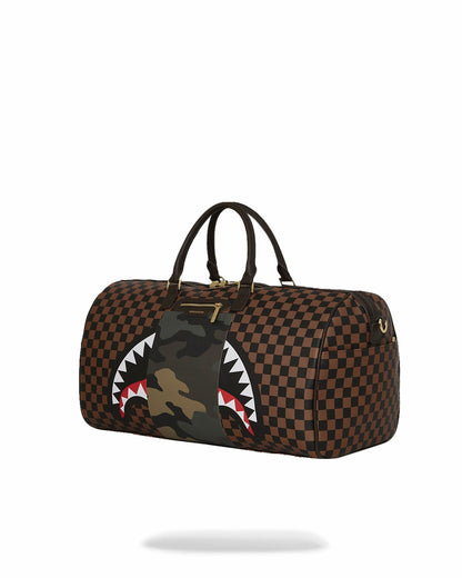 EXTERIOR GOLD ZIP POCKET SHARKS IN PARIS DUFFLE