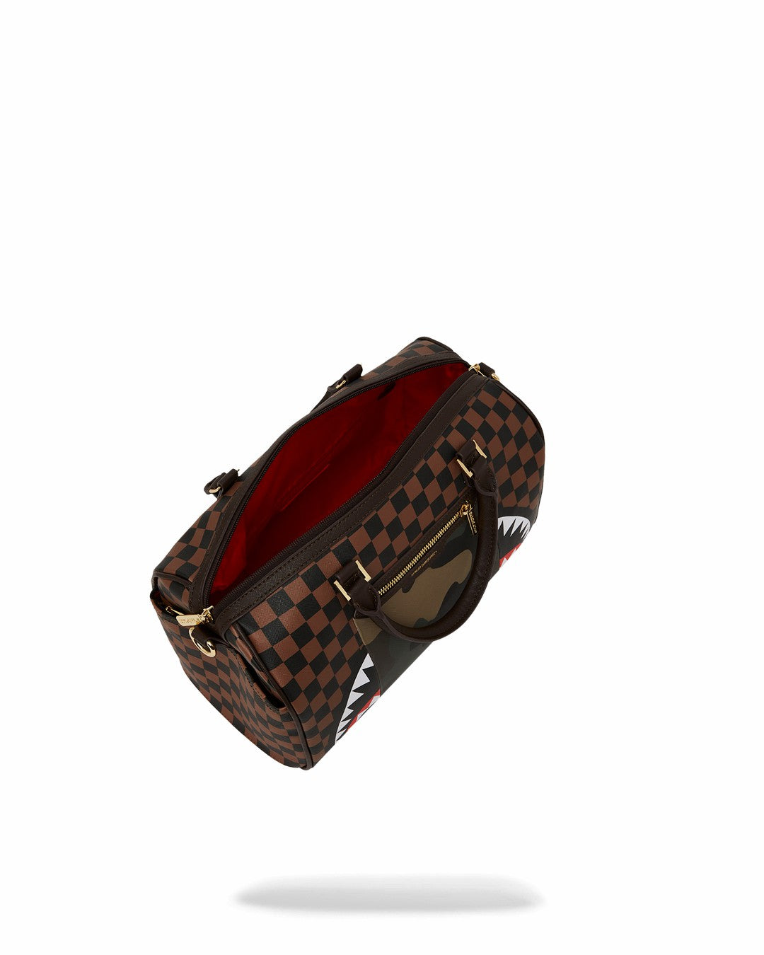 EXTERIOR GOLD ZIP POCKET SHARKS IN PARIS MINI DUFFLE