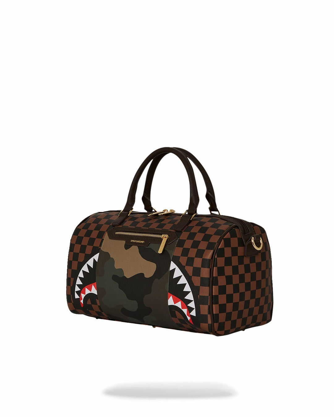 EXTERIOR GOLD ZIP POCKET SHARKS IN PARIS MINI DUFFLE