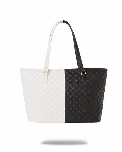 LEVELED UP SPLIT QUILT SHARK TOTE