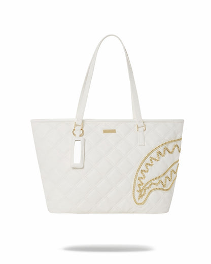 RIVIERA LE BLANC GOLD CHAIN SHARK TOTE