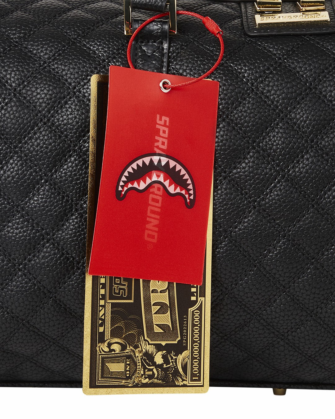 LEVELED UP SPLIT QUILT SHARK MINI DUFFLE