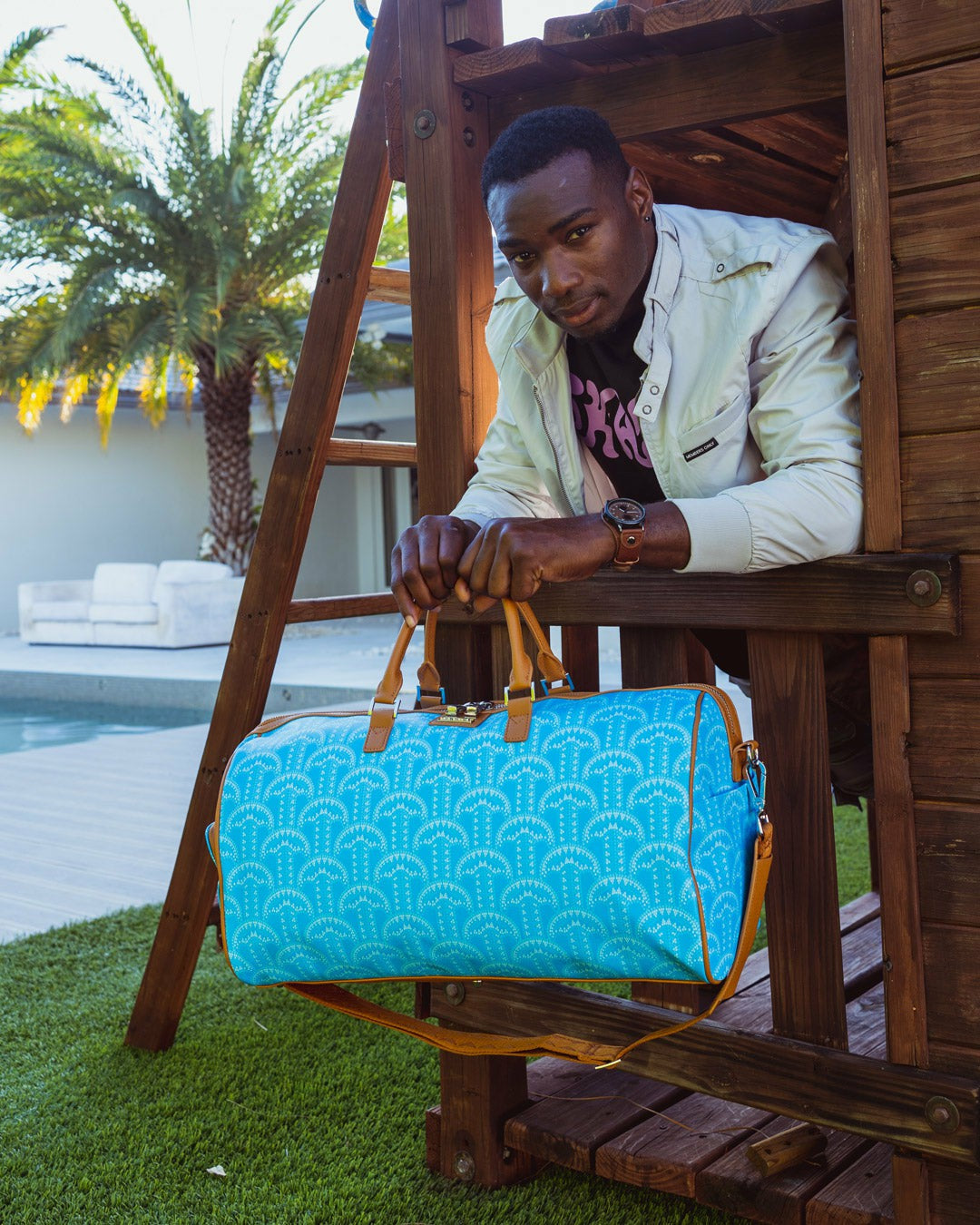 ILLUCHAINS TURQ DUFFLE