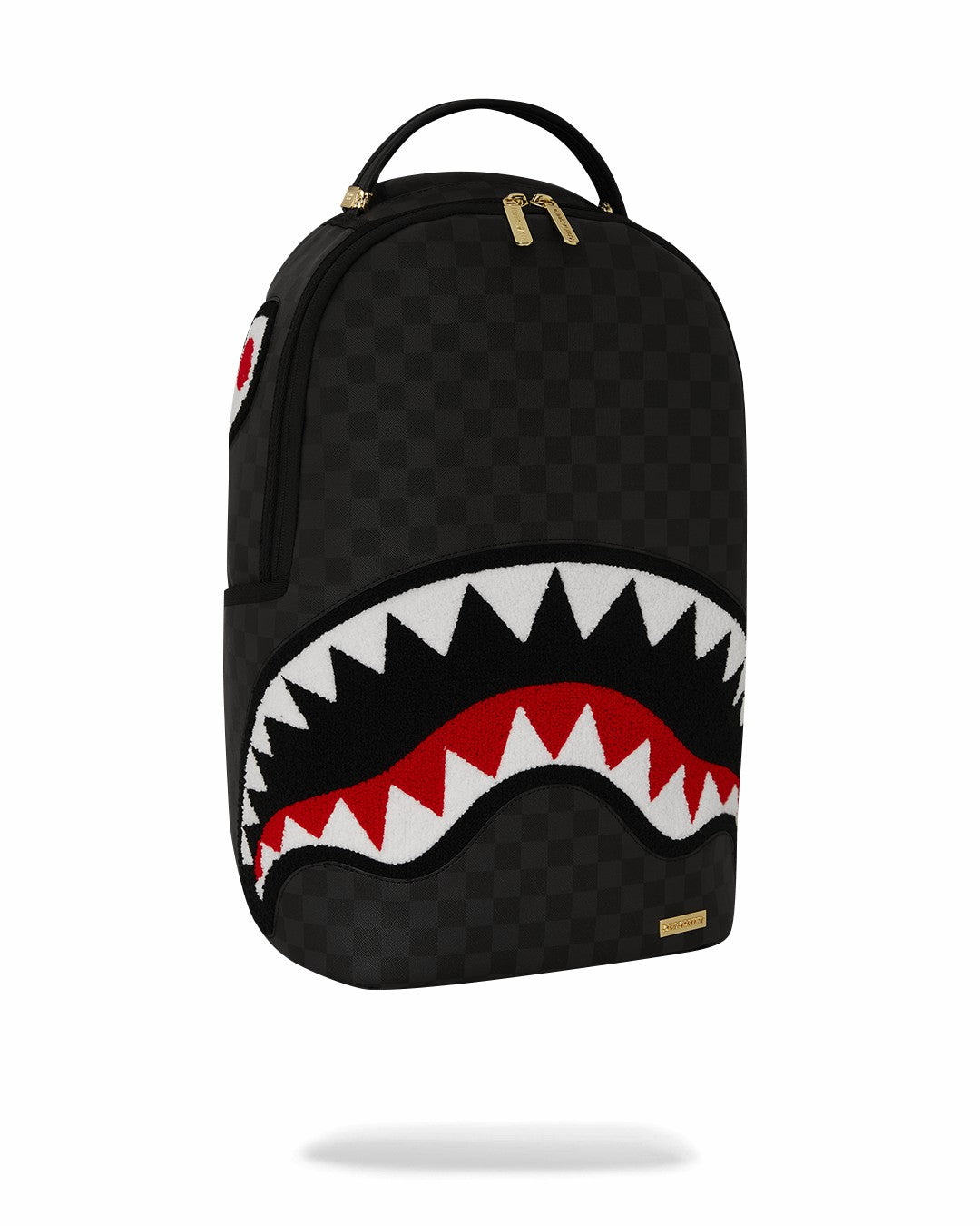 LIGHTS OUT SHARKS IN PARIS CHENILLE SHARK BACKPACK