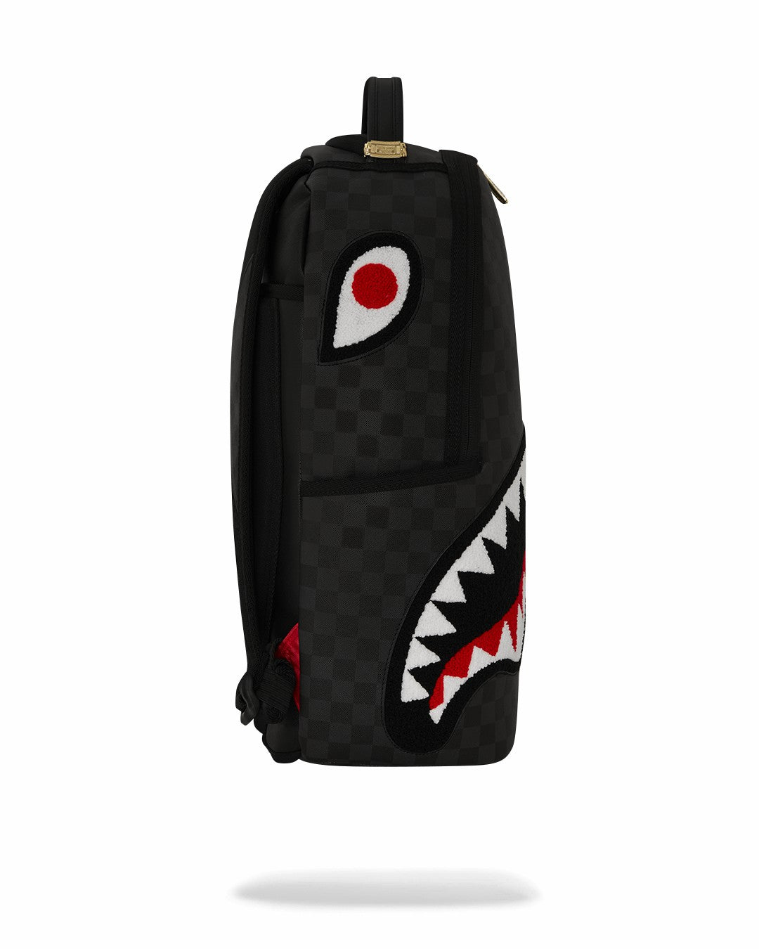 LIGHTS OUT SHARKS IN PARIS CHENILLE SHARK BACKPACK