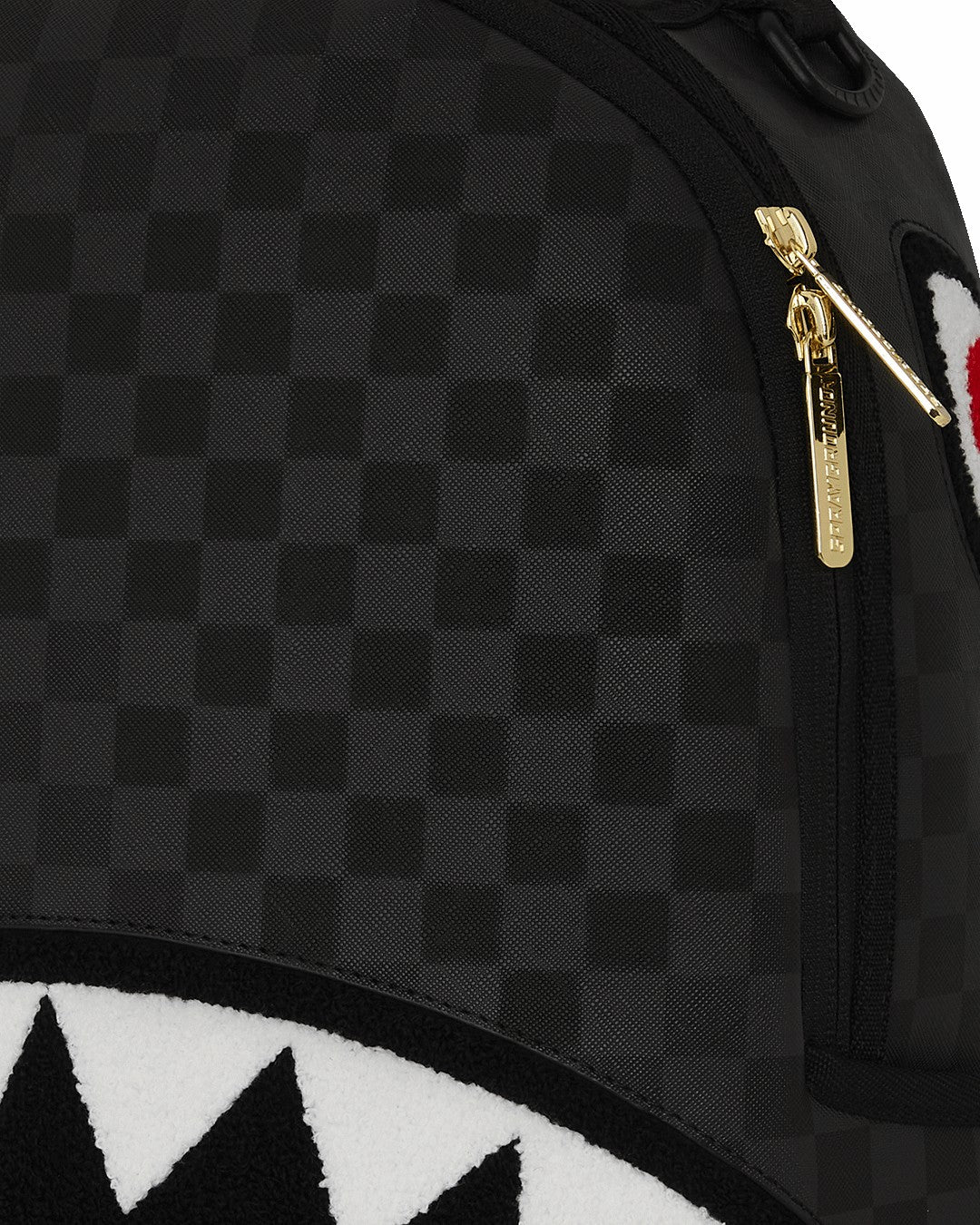 LIGHTS OUT SHARKS IN PARIS CHENILLE SHARK BACKPACK