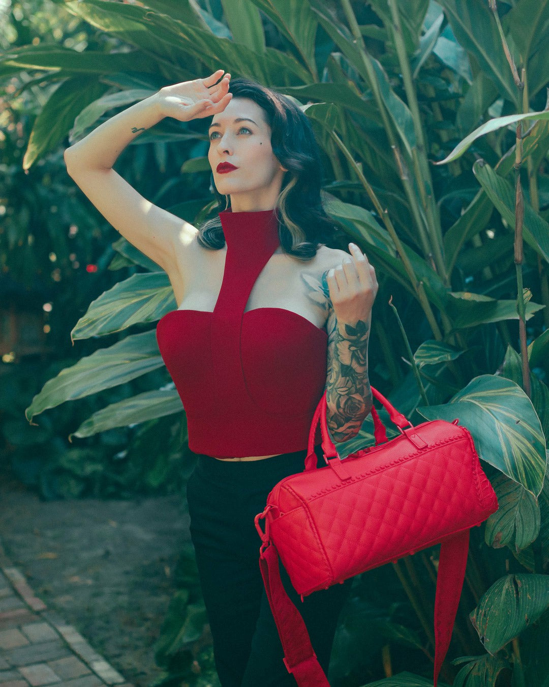 RED RIVIERA MINI DUFFLE