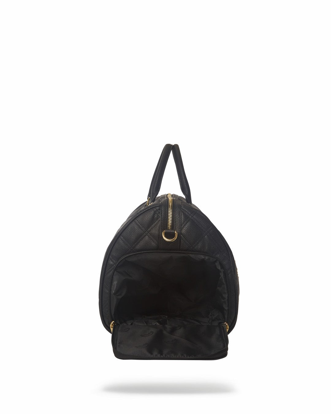 NOIR QUILT GOLD CHAIN SHARK DUFFLE