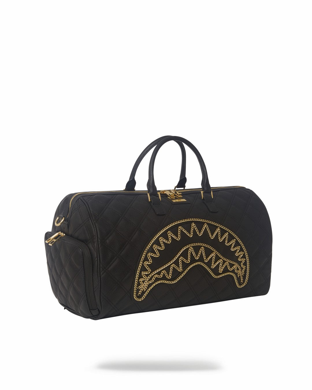 NOIR QUILT GOLD CHAIN SHARK DUFFLE